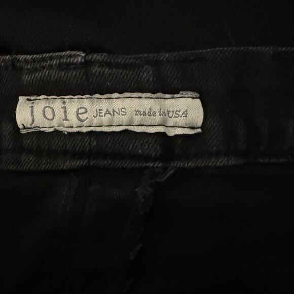 Joie Laney Crop Flare Jeans Black Denim Pants Size 26 Minimalist Retro - Picture 9 of 12